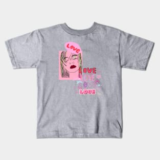 I LOVE PINK, LOVE YOURSELF Kids T-Shirt